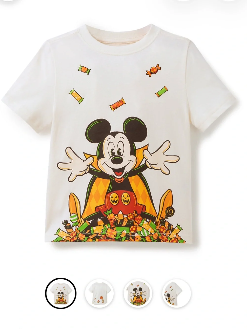 Disney Parks WDW 2026 Mickey Candy Halloween Kids Tee Shirt